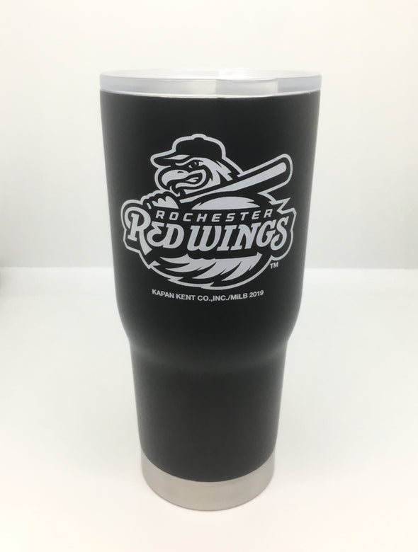 Rochester Red Wings Black Matte Travel Tumbler