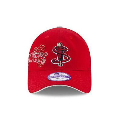 Lowell Spinners New Era Youth Red Glitter Stitch 9Twenty Cap