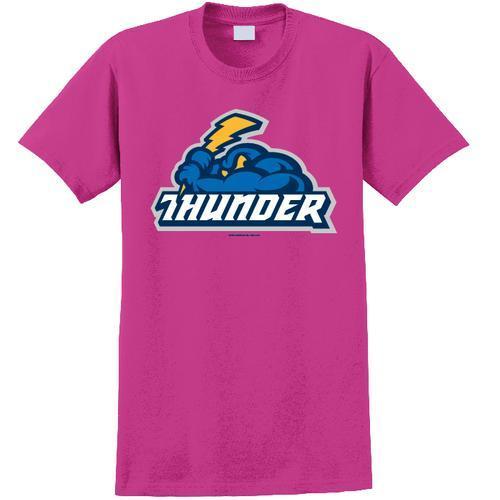 Trenton Thunder Adult Thunder/Cloudman Hot Pink t-shirt