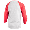 3/4 Long Sleeve Adult Home Raglan Red