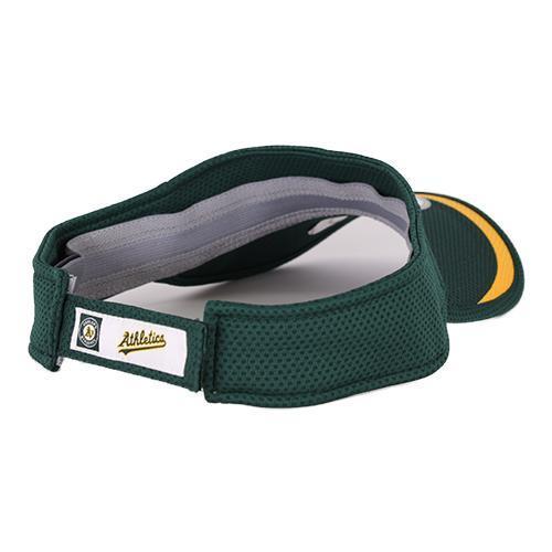 Oakland Athletics New Era A's Lined Green/Yellow Visor