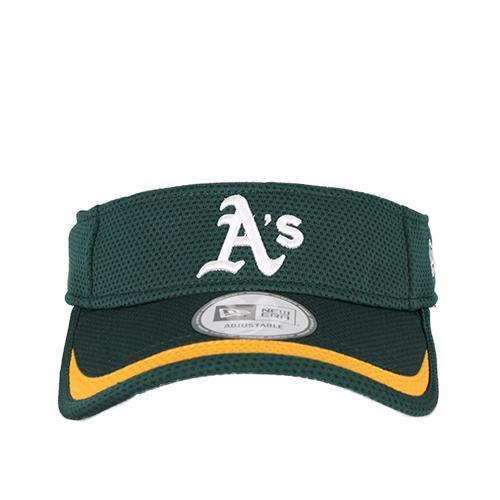 Oakland Athletics New Era A's Lined Green/Yellow Visor