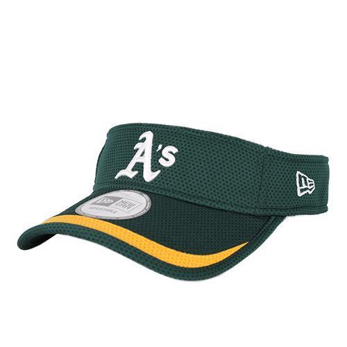 Oakland Athletics New Era A's Lined Green/Yellow Visor