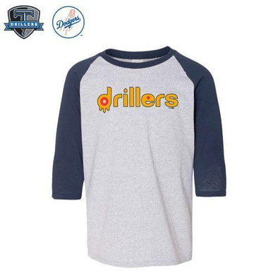 Tulsa Drillers 918 Raglan Heather Navy Adult