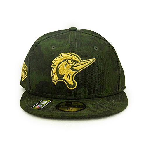 Fayetteville Woodpeckers New Era 59Fifty Armed Forces Camo Hat