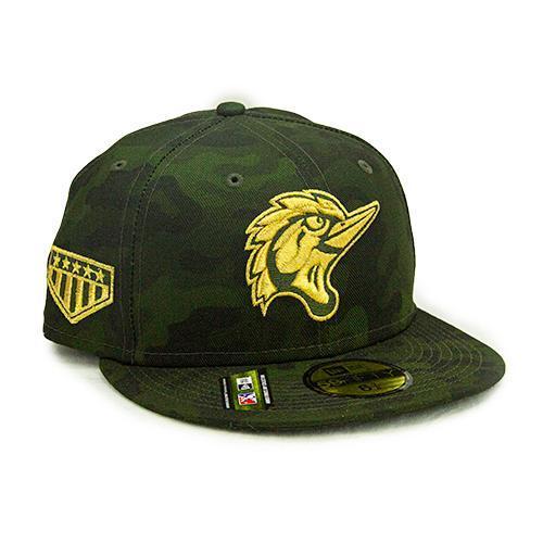 Fayetteville Woodpeckers New Era 59Fifty Armed Forces Camo Hat