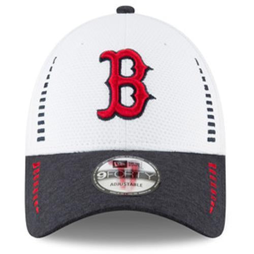 Boston Red Sox New Era White Speed 2 Hat with Red B