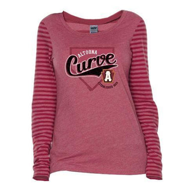 Altoona Curve Women's Long Sleeve Striped Tee