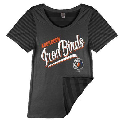 Aberdeen IronBirds ladies stripe contrast tee