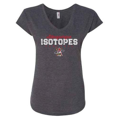 Albuquerque Isotopes Tee-Wmn Aftermath Charcoal