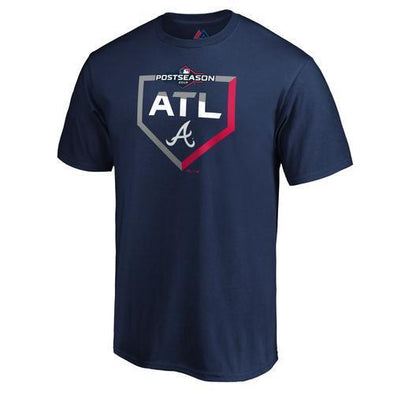 Atlanta Braves Majestic Dugout 2019 Postseason Part Short Sleeve Tee