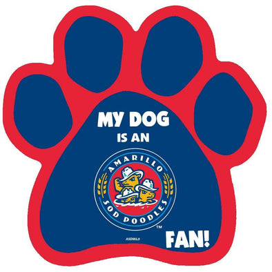 Amarillo Sod Poodles Dog Paw Magnet