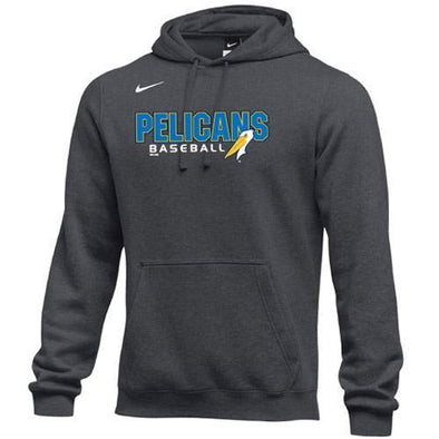 Myrtle Beach Pelicans NIKE ANTHRACITE CLUB HOODY