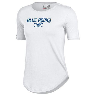Wilmington Blue Rocks Ladies White Under Armour Rocky Tee