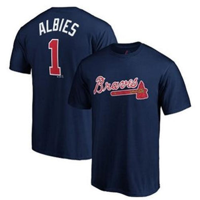 Atlanta Braves Albies #1 Navy Player Tee