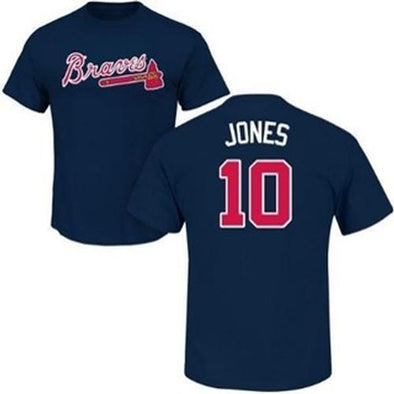 Atlanta Braves Jones #10 Navy Player Tee