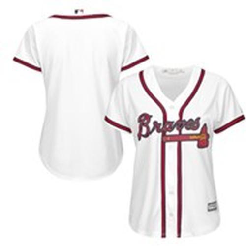 Atlanta Braves Majestic Women's Home Replica Jersey
