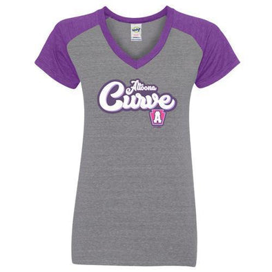 Altoona Curve Women's V-neck Raglan Tee