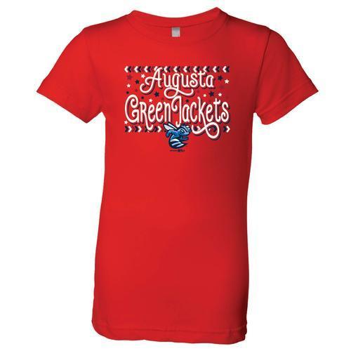 Augusta GreenJackets USA Youth Girls Red T-Shirt
