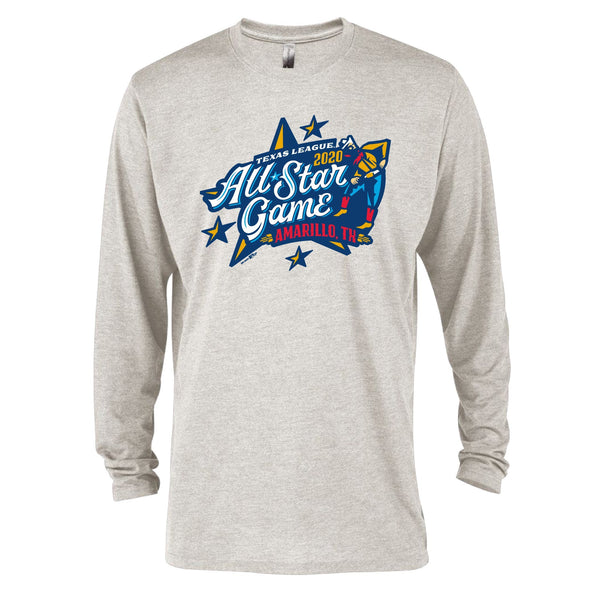 Amarillo Sod Poodles Oatmeal All Star Game Long Sleeve Tee