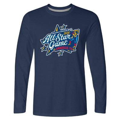 Amarillo Sod Poodles Navy All Star Game Long Sleeve Tee