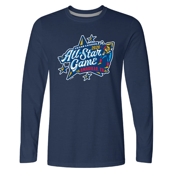 Amarillo Sod Poodles Navy All Star Game Long Sleeve Tee