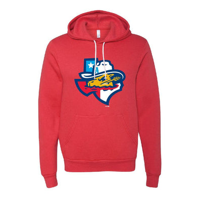 Amarillo Sod Poodles Red Sponge Fleece Hood