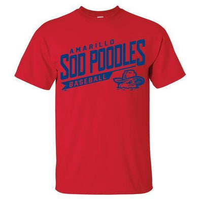 Amarillo Sod Poodles Red Bur Tee