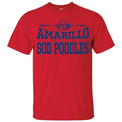 Amarillo Sod Poodles Red How Tee