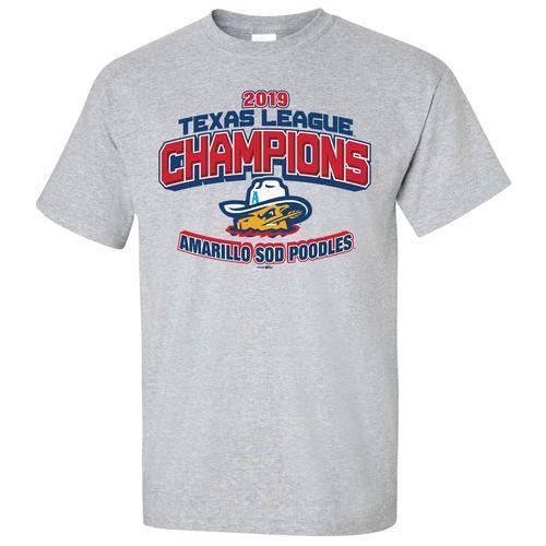 Amarillo Sod Poodles Grey Texas League Champions Tee- Adult