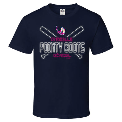 Pointy Boots de Amarillo Navy Youth Nite Tee