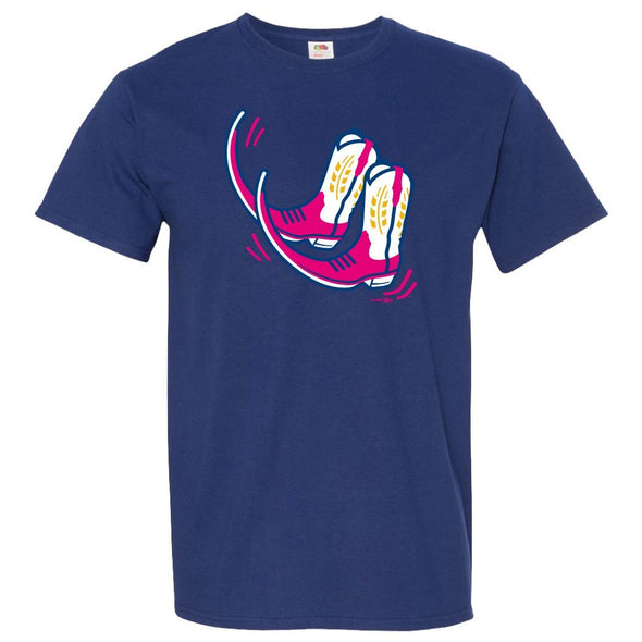 Pointy Boots de Amarillo Admiral Blue Boots Tee
