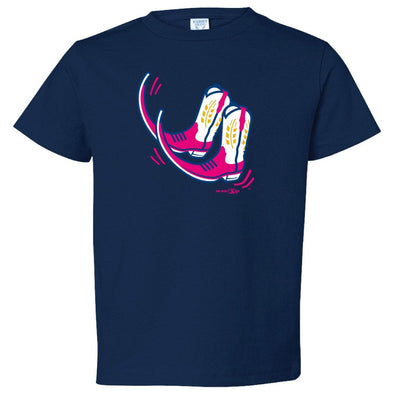 Pointy Boots de Amarillo Navy Toddler Boots Tee