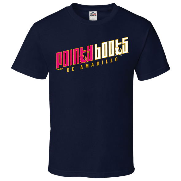 Pointy Boots de Amarillo Navy Youth PointyB Tee