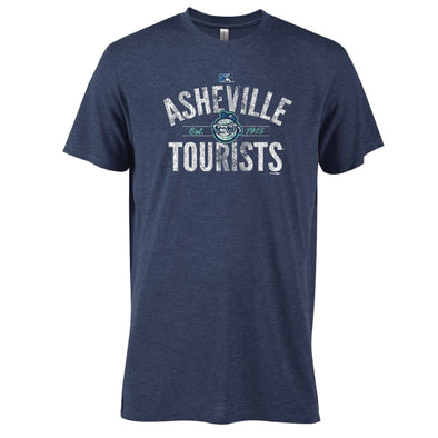 Asheville Tourists Grey/Navy Est. 1915 with Moon Head T-Shirt