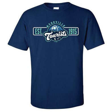 Asheville Tourists Navy Primary Logo Established 1915