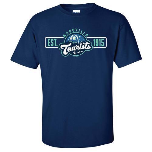 Asheville Tourists Navy Primary Logo Established 1915