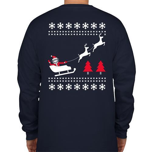 Louisville Bats Adult Holiday Long Sleeve Pocket Tee