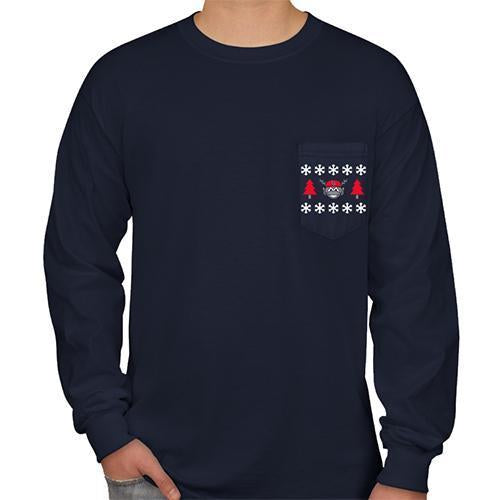 Louisville Bats Adult Holiday Long Sleeve Pocket Tee