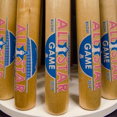 Biloxi Shuckers Mini Bat- All Star Natural