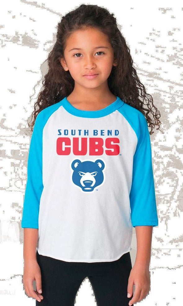 South Bend Cubs Toddler 3/4 Sleeve Tee