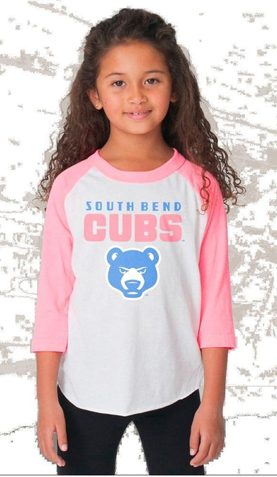 South Bend Cubs Toddler 3/4 Sleeve Tee