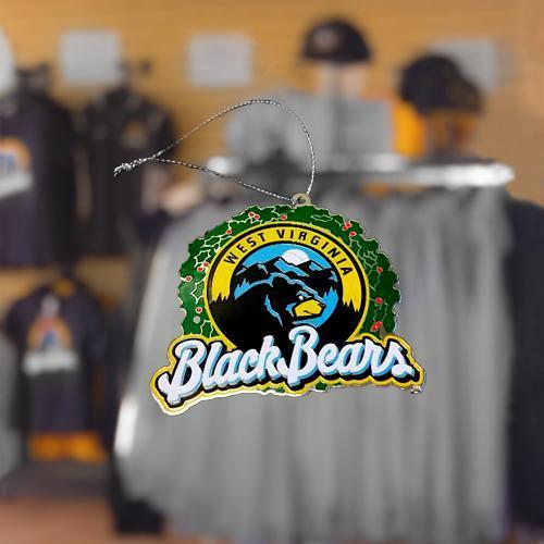 West Virginia Black Bears Christmas Ornament