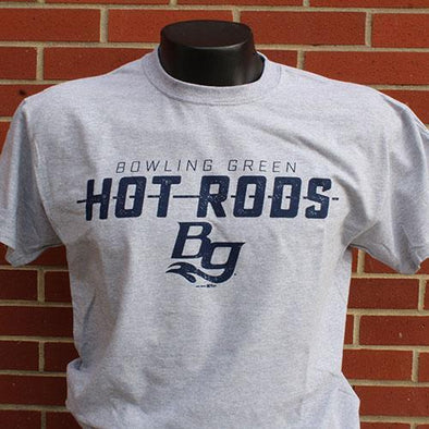 Bowling Green Hot Rods Youth Grey Distressed Tee