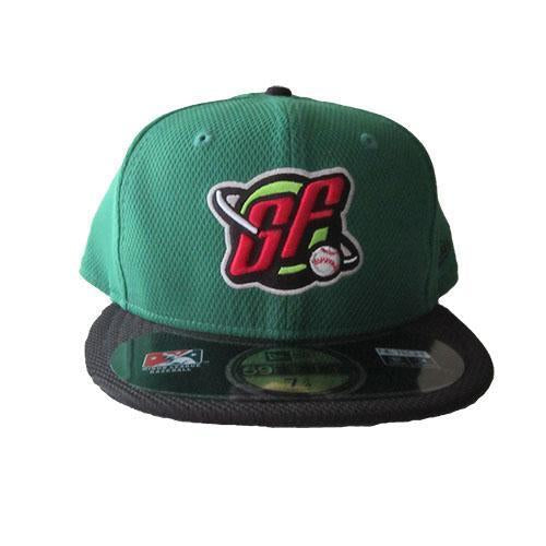 Great Falls Voyagers Green & Black BP Mesh Fitted Hat