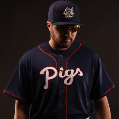 Lehigh Valley IronPigs Mens BP Navy Replica Cool Base Jersey