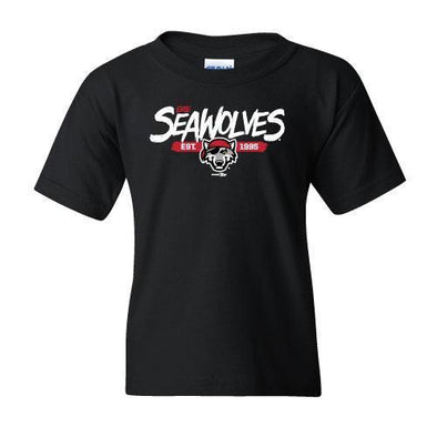 Erie SeaWolves BR Youth Black Tee