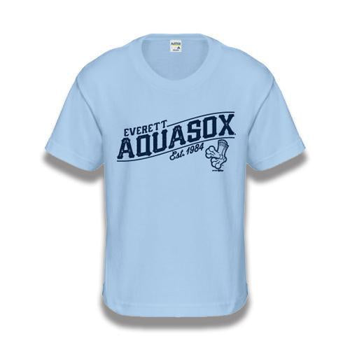 Everett AquaSox Youth Powder Blue Vintage Tee