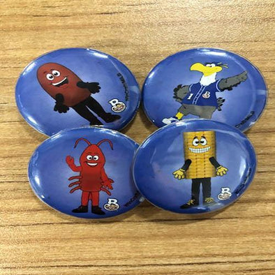 Biloxi Shuckers Button-4PK Mascots