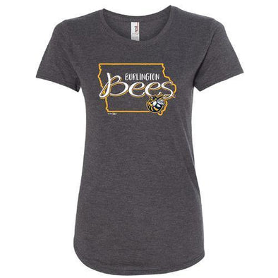 Burlington Bees Ladies Heather Grey Tee